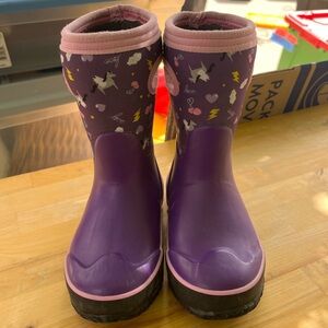 Bogs Pink Kids' Boots with Unicorn Design